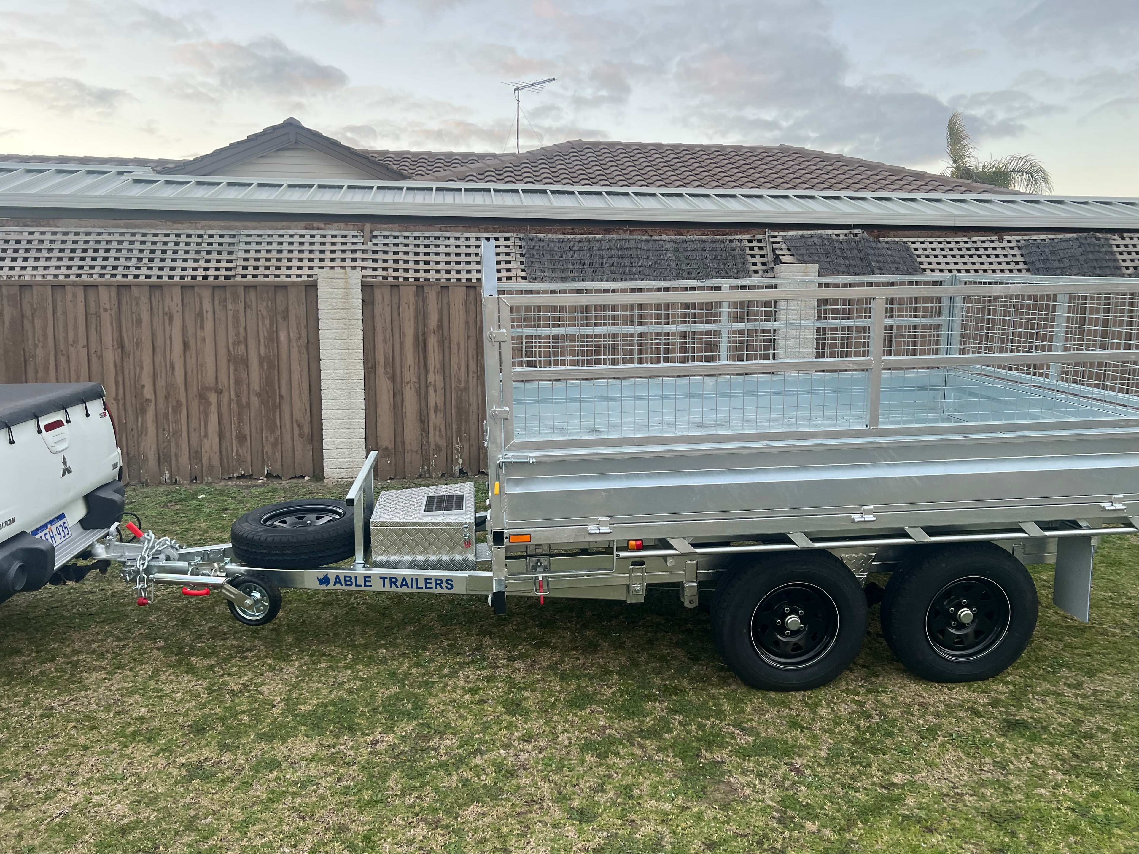 Job site with materials and bits and pieces for removal